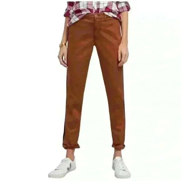 Anthropologie Pants - Chino by Anthropologie relaxed velvet striped pants tan size 25